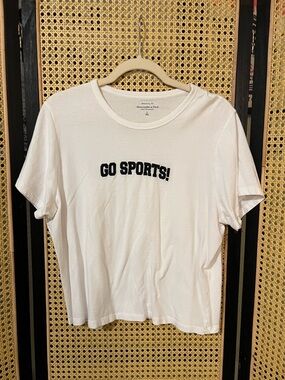 Abercrombie Embroidered 'GO SPORTS!' Tee